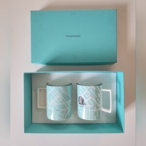 Tiffany & Co. Manhatten Map Blue Map Mugs Set